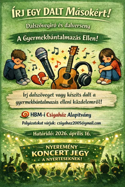 Írj egy dalt másokért! – Dalszövegíró pályázat gyerekeknek és fiataloknak